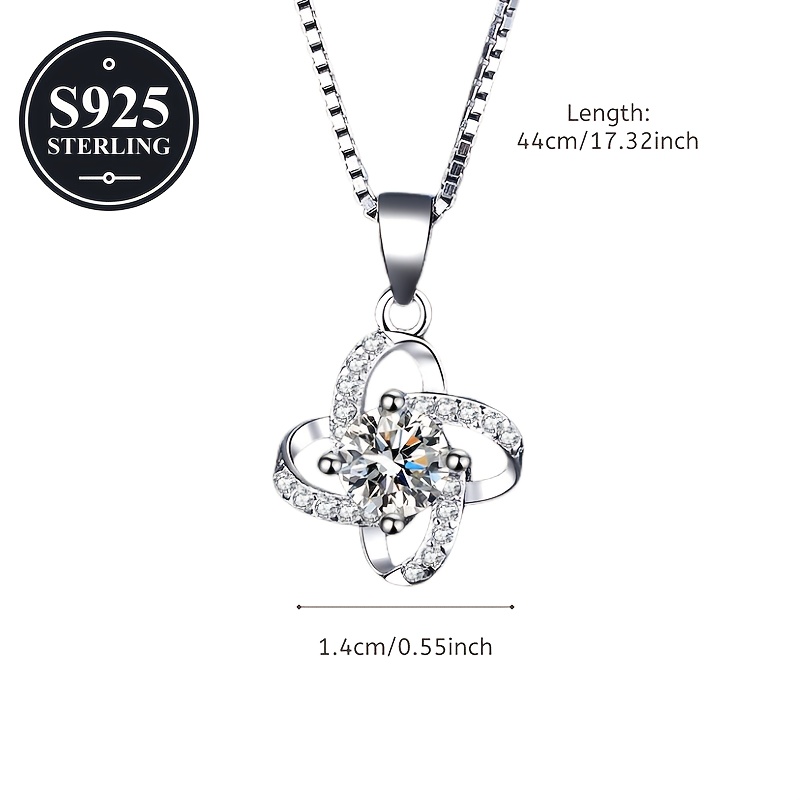 925 Silver Pendant Necklace Hypoallergenic BFF Gift with Storage Box